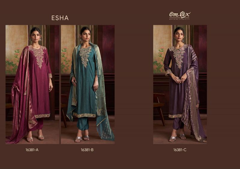 Omtex esha pochampally silk dress materials wholesale
